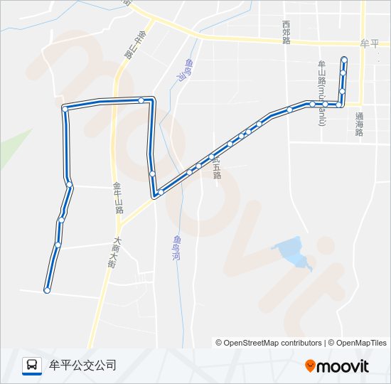 602路南自格庄定点线 Bus Line Map