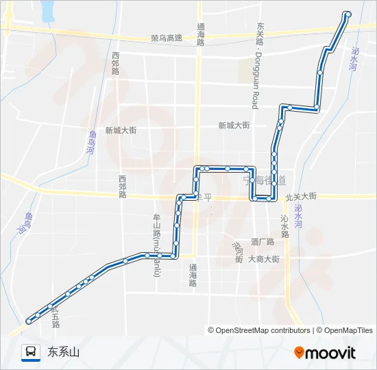 602路东系山定点区间线 Bus Line Map