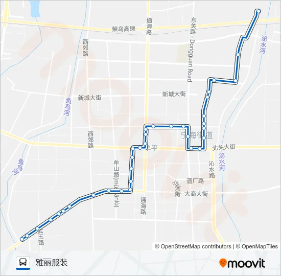 602路东系山定点区间线 Bus Line Map