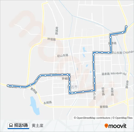 招远5路 Bus Line Map