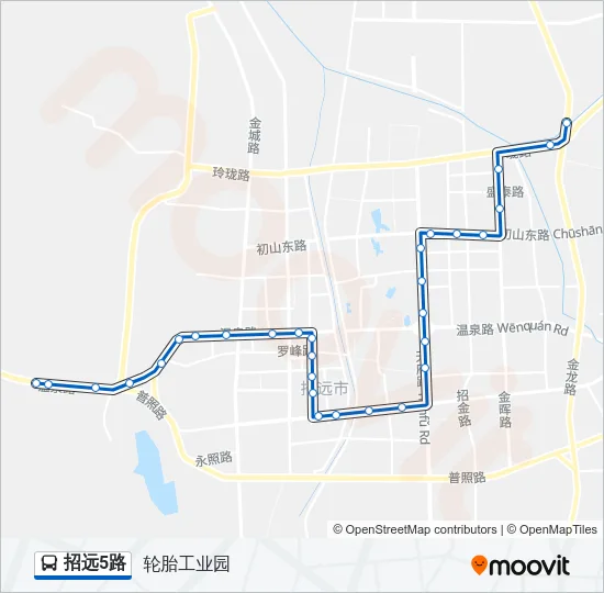 招远5路 Bus Line Map