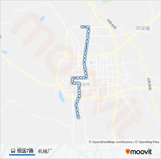 招远7路 Bus Line Map