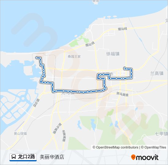 公交龙口2路的线路图