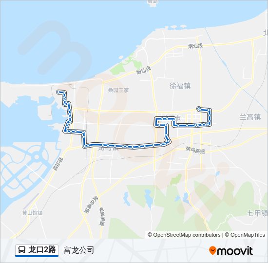公交龙口2路的线路图
