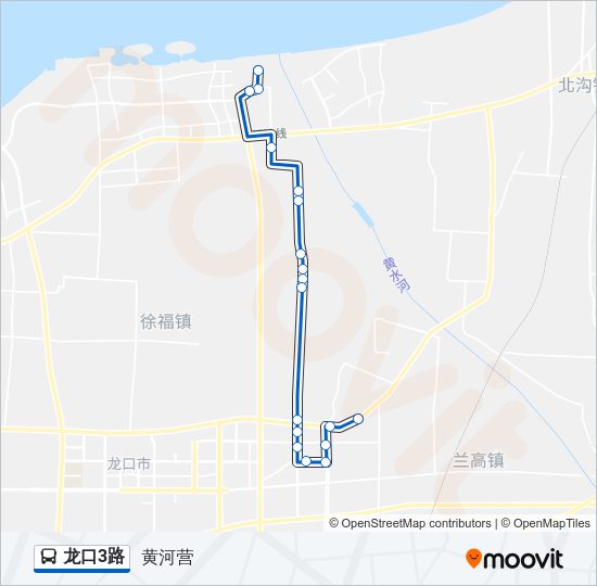 公交龙口3路的线路图