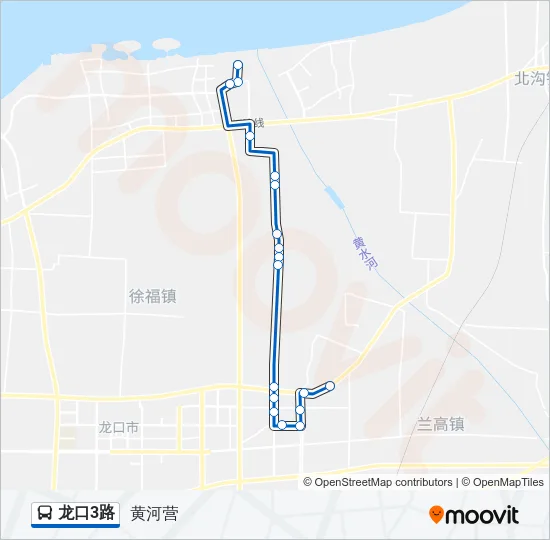 龙口3路 Bus Line Map
