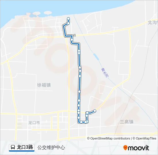龙口3路 Bus Line Map