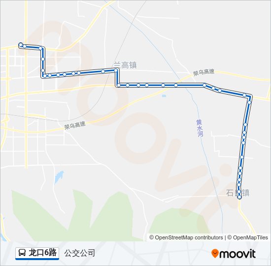 公交龙口6路的线路图