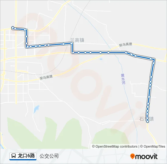 龙口6路 Bus Line Map
