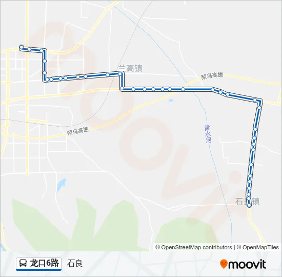 龙口6路 Bus Line Map
