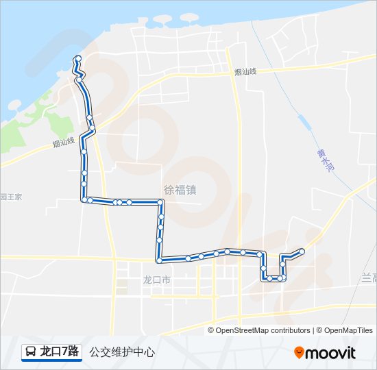 龙口7路 Bus Line Map