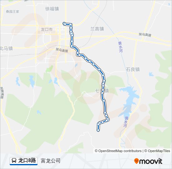 公交龙口8路的线路图
