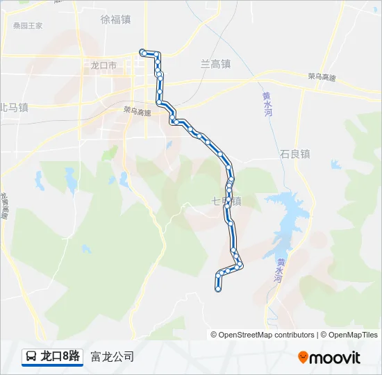 龙口8路 Bus Line Map