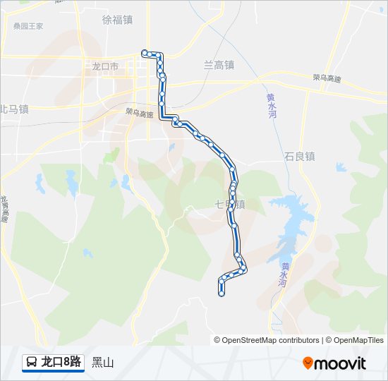 公交龙口8路的线路图