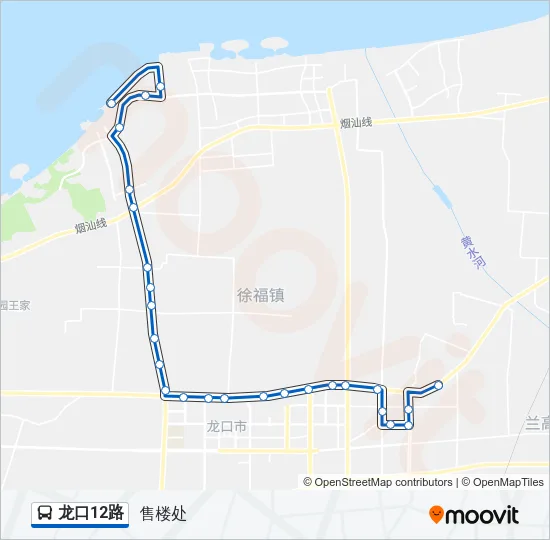 龙口12路 Bus Line Map