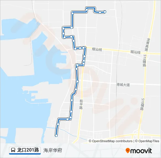 龙口201路 Bus Line Map