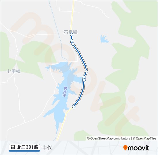 公交龙口301路的线路图
