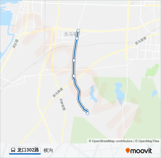 龙口302路 Bus Line Map