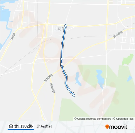 龙口302路 Bus Line Map