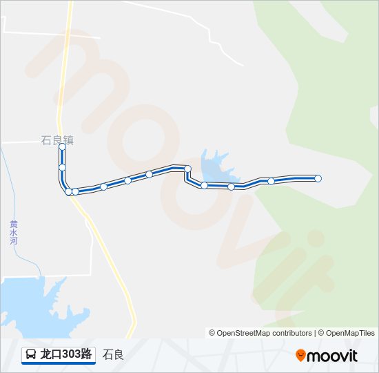 公交龙口303路的线路图