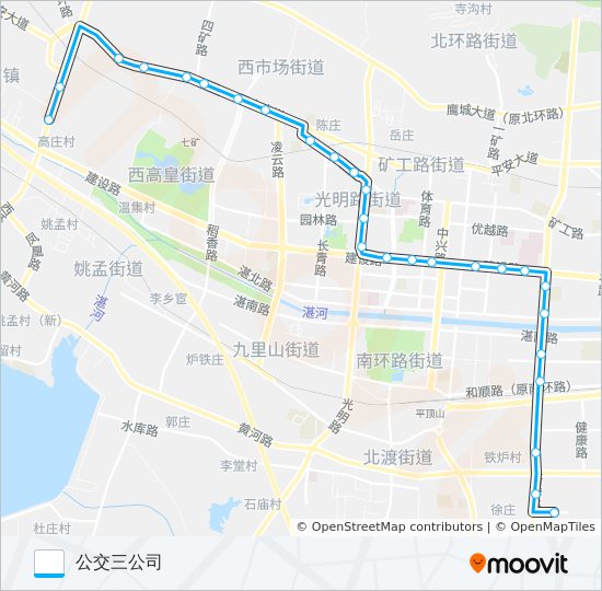 公交61路的线路图