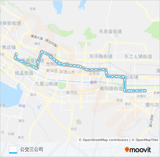 公交33路的线路图