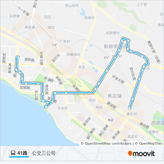 上海41路公交车路线图图片