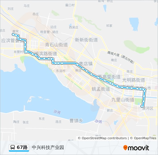 邯郸67路公交车路线图图片