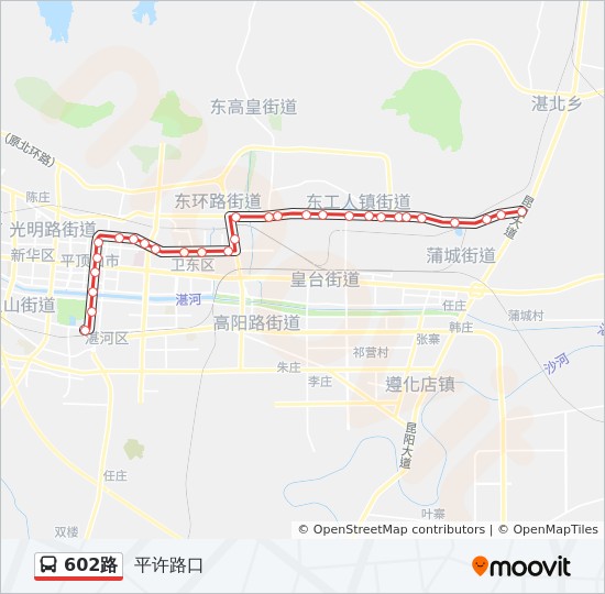602路 bus Line Map