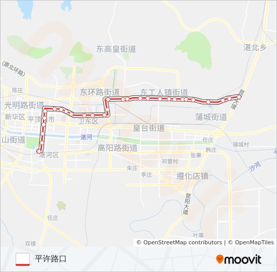 公交602路的线路图