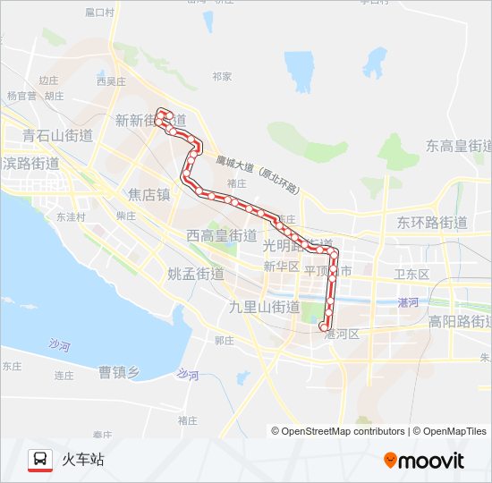 公交601路的线路图