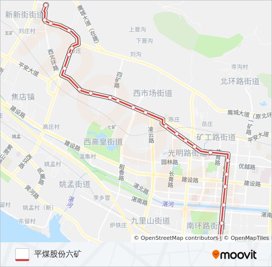 公交601路的线路图