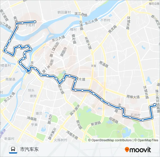 16路 Bus Line Map