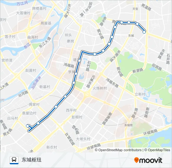 17路 Bus Line Map