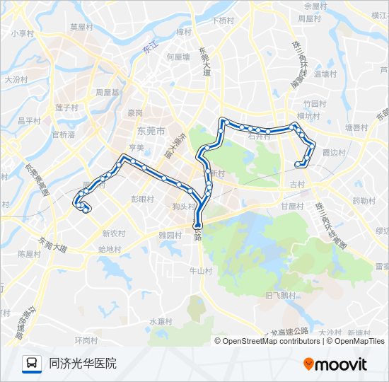 公交43路的线路图