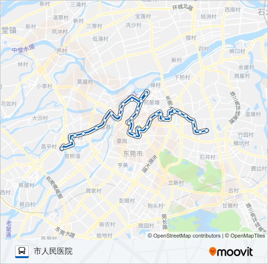 公交50路的线路图