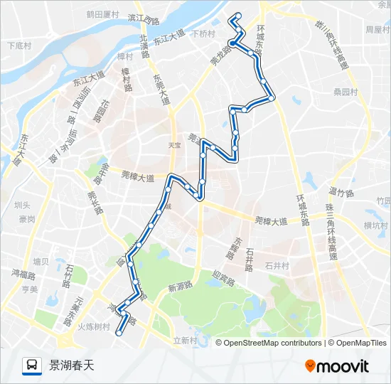 公交56路的线路图