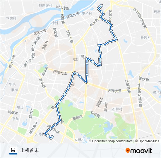 公交56路的线路图