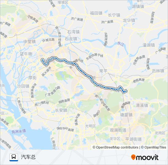 公交L4路的线路图