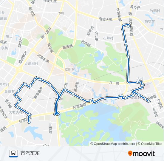 X2路 bus Line Map