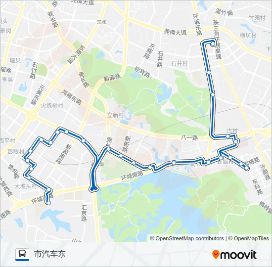 X2路 Bus Line Map
