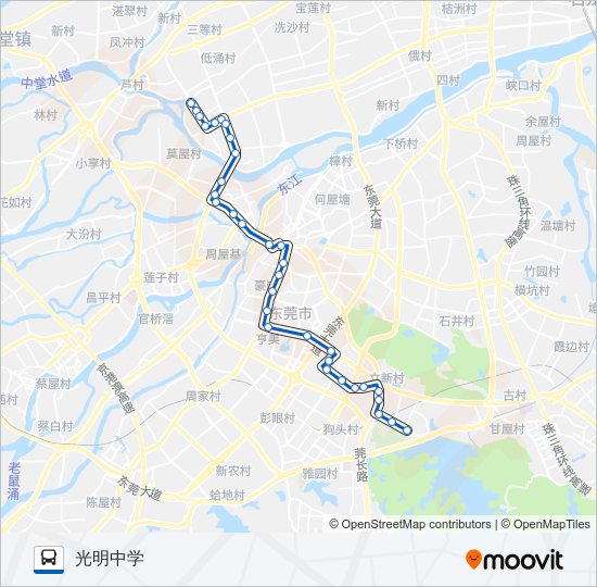 X5路 bus Line Map