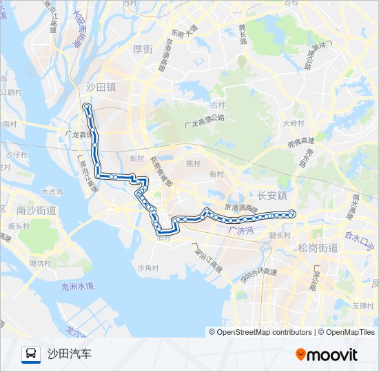 公交308路的线路图