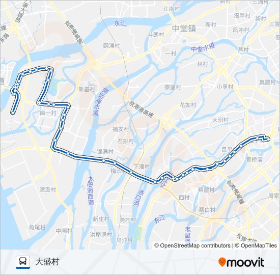 601路 bus Line Map