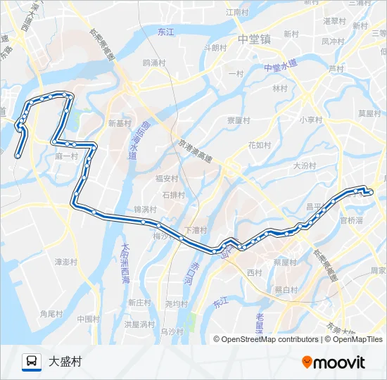 公交601路的线路图