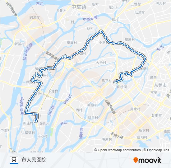 公交623路的线路图