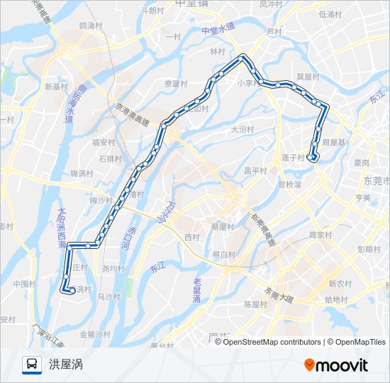 公交625路的线路图