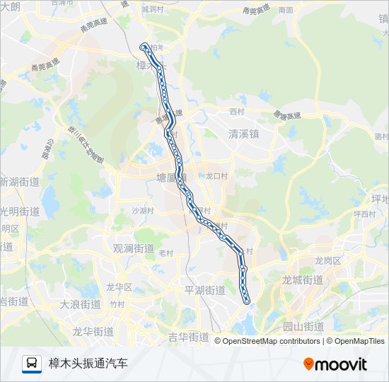 公交820路的线路图