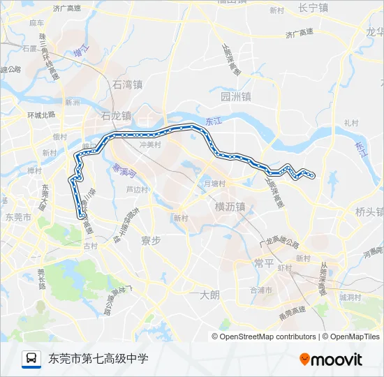 公交822路的线路图