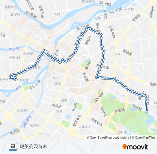 公交L5A路的线路图